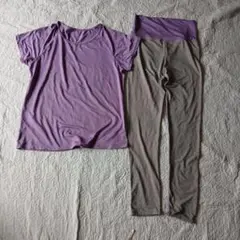 新品◼️スクロール◼️ヨガ用　スポーツクラブ　ストレッチ上下2点セット