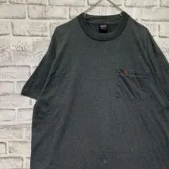 USA製90sヴィンテージTシャツ！シングルステッチ　グレー半袖古着　XL 30