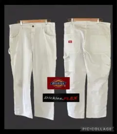 ★USA古着★ Dickies FLEX ホワイトカーゴパンツ　ワークパンツ