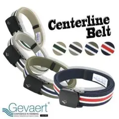 【GEVAERT】プラバックルセンターラインベルト　ネイビーキャメルのみ