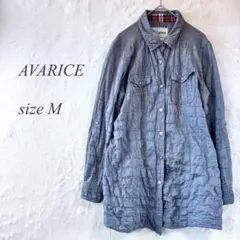 AVARICE 長袖シャツ Mサイズ ブルー ウエスト紐あり 751