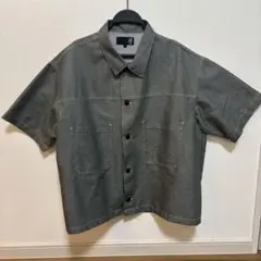 ラコレ LAKOLE オーバーシルエット デニムシャツ メンズ M グリーン系