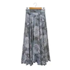 【COCO DEAL】フラワーシフォンサーキュラースカート