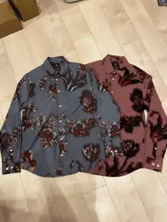 【レア】H&M RegularFit Shirt 花柄 Sサイズ 2枚組セット