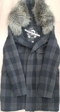 レディース DIESELジャケット 黒u0026グレーのチェック柄 Sサイズ