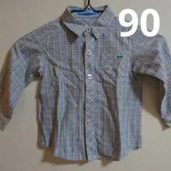 ファミリア チェック柄シャツ 90