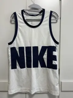 NIKE DRI-FIT タンクトップ S ホワイト/ネイビー