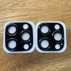 カメラレンズ保護 黒 2つ iPhone15pro