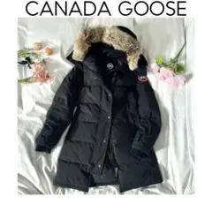 CANADA GOOSE ロング ダウン コート ブラック 黒 S/P コヨーテ