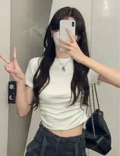 【SHEIN】 ミニ丈Tシャツ
