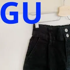 GU ジーユー　デニムショートパンツ　ブラック　Mサイズ　150cm teen