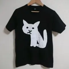 グラニフ ネコ 猫 Tシャツ ブラック