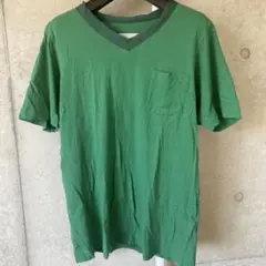 sacai Vネック　ポケットTシャツ　グリーン　サイズM