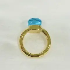 ポメラート風 キャンディリング 青　ブルー