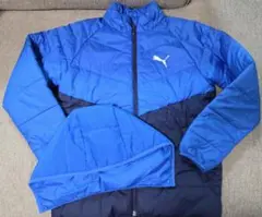 Puma 中綿ジャケット 青・紺 フード付き　150