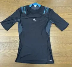 adidas ブラック ショートスリーブ インナーOサイズ
