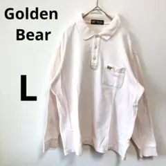 Golden Bear 【L】長袖ポロシャツ 淡いピンク　カジュアル