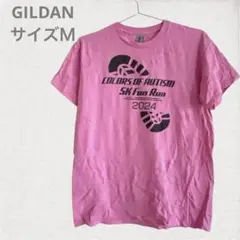GILDAN ピンク Tシャツ 5K Fun Run 2024 サイズＭ