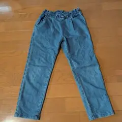 デニムブルー ウエストゴム パンツ