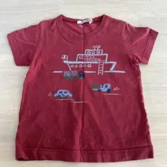 familiar ファミリア Tシャツ 赤 車 船