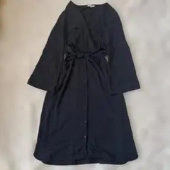 PLST プラステ ネイビー とろみ ワンピース
