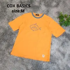 COX BASICS オレンジ 半袖 Tシャツ 【M】 プリント入り メンズ