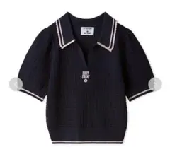 LILY BROWN×MARY QUANT シアーポロニットトップス