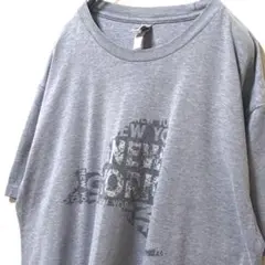 ネクストレベル ニューヨーク ロゴ Tシャツ グレー 灰色 L 古着