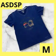 ASDSP メンズ　男性　半袖　Tシャツ 青　ブルー　夏服　綿100%　M