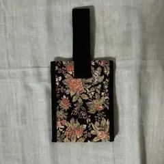 【未使用品】花柄刺繍 ハンドバッグ　小物入れ