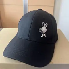 ウサギブローチ帽子