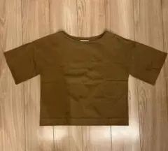 UNITED ARROWS ブラウン ボックスシルエット 半袖Tシャツ