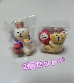 正規品デコレコンコンブル♡だるまケリケリ猫＆桂花酒うさぎ2個セット新品