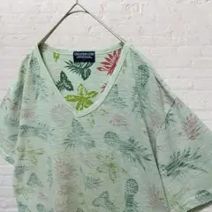 クリエーションキューブ パイナップル柄 花柄 ボタニカル柄 レトロ tシャツ