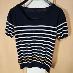CLEAR IMPRESSION ストライプ 半袖ニット