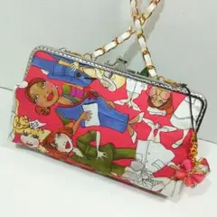 ハンドメイド ロラライハリス廃盤ナース柄 がま口ポーチ大
