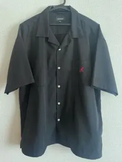KANGOL 半袖オープンカラーシャツ 黒 XL