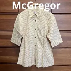 McGregor 綿100半袖チェック柄 マックレガー 前開き羽織り 日本製