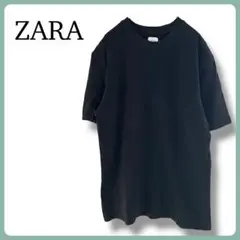 ZARA 無地 半袖Tシャツ クルーネック ブラック　黒 シンプル