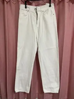 Hu0026M ストレートパンツ ホワイト