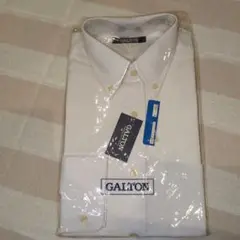 【未使用】GALTON ボタンダウン ホワイトシャツ M