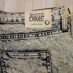 RUSTIC DIME ダメージ加工 スリムフィットデニム