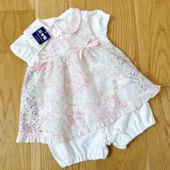 新品タグ付き　センスオブワンダー　カバーオール　ロンパース　花柄　レースフラワー