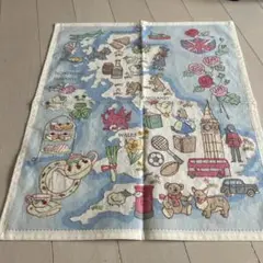 ホビーラホビーレイギリス刺繍マップ 約46cm x 54cm完成品