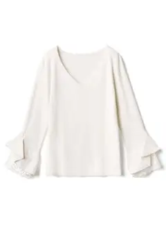 GRL レースドッキングVネックニットトップス