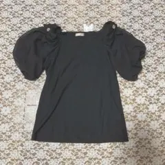 axesfemme POETIQUE ブラック リボン カットソー
