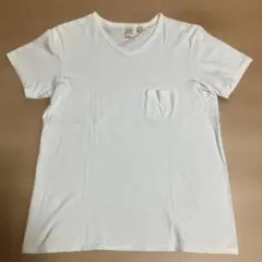 BANDS ホワイト Vネック Tシャツ Lサイズ