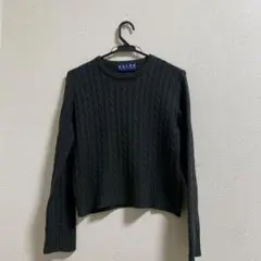 新品同様RALPH LAUREN シルクケーブルショート丈ニット