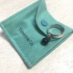 ティファニー オニキス ボールダングルリング シルバー