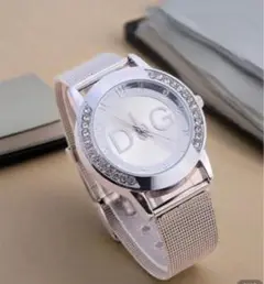 D&G シルバー 腕時計(クォーツ)